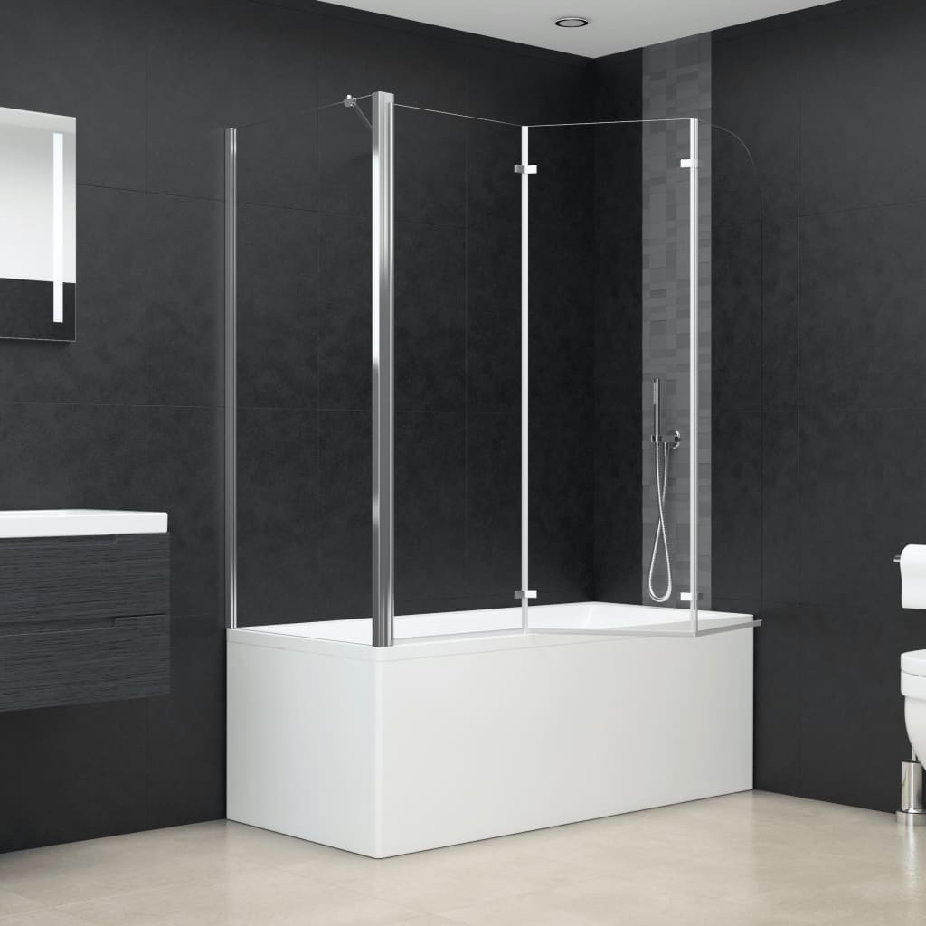 Bath Enclosure 120x69x130 cm Tempered Glass Transparent- Shower Doors & Enclosures - HomeShopIreland - Home Shop Ireland - Shower Doors & Enclosures - Bath Enclosure 120x69x130 cm Tempered Glass Transparent