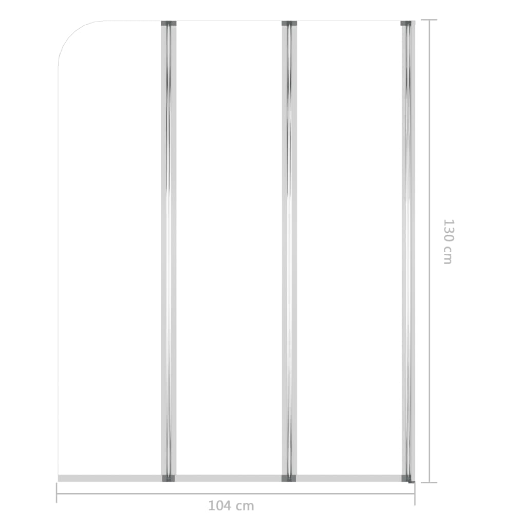 Bath Enclosures 2 pcs 104x130 cm Tempered Glass Transparent- Shower Doors & Enclosures - HomeShopIreland - Home Shop Ireland - Shower Doors & Enclosures - Bath Enclosures 2 pcs 104x130 cm Tempered Glass Transparent