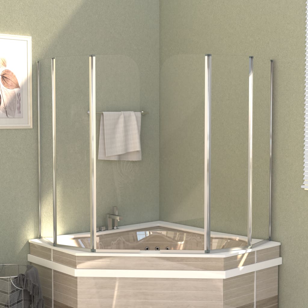 Bath Enclosures 2 pcs 104x130 cm Tempered Glass Transparent- Shower Doors & Enclosures - HomeShopIreland - Home Shop Ireland - Shower Doors & Enclosures - Bath Enclosures 2 pcs 104x130 cm Tempered Glass Transparent