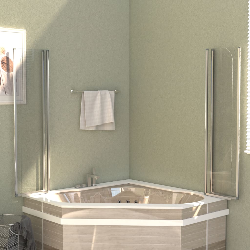 Bath Enclosures 2 pcs 104x130 cm Tempered Glass Transparent- Shower Doors & Enclosures - HomeShopIreland - Home Shop Ireland - Shower Doors & Enclosures - Bath Enclosures 2 pcs 104x130 cm Tempered Glass Transparent