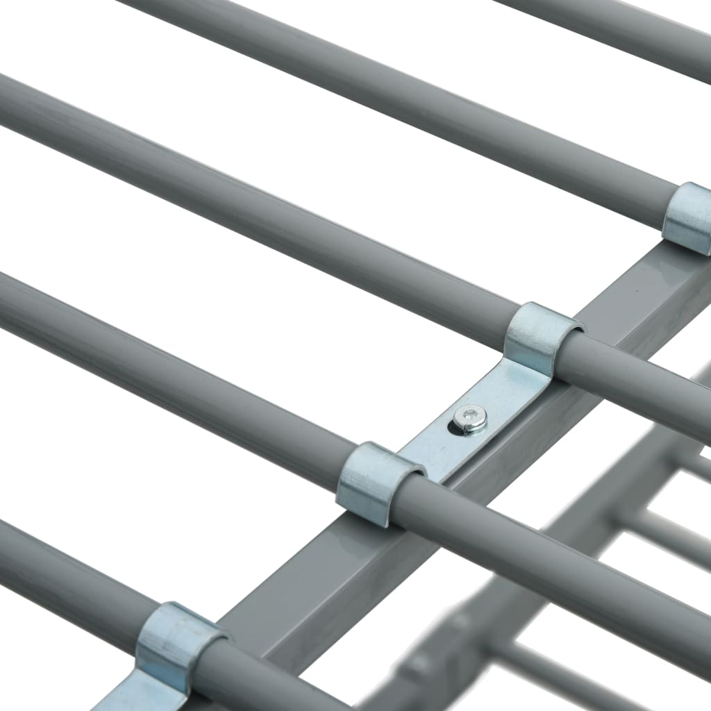 Bunk Bed Grey Metal 90x200 cm- Beds & Bed Frames - HomeShopIreland - Home Shop Ireland - Beds & Bed Frames - Bunk Bed Grey Metal 90x200 cm