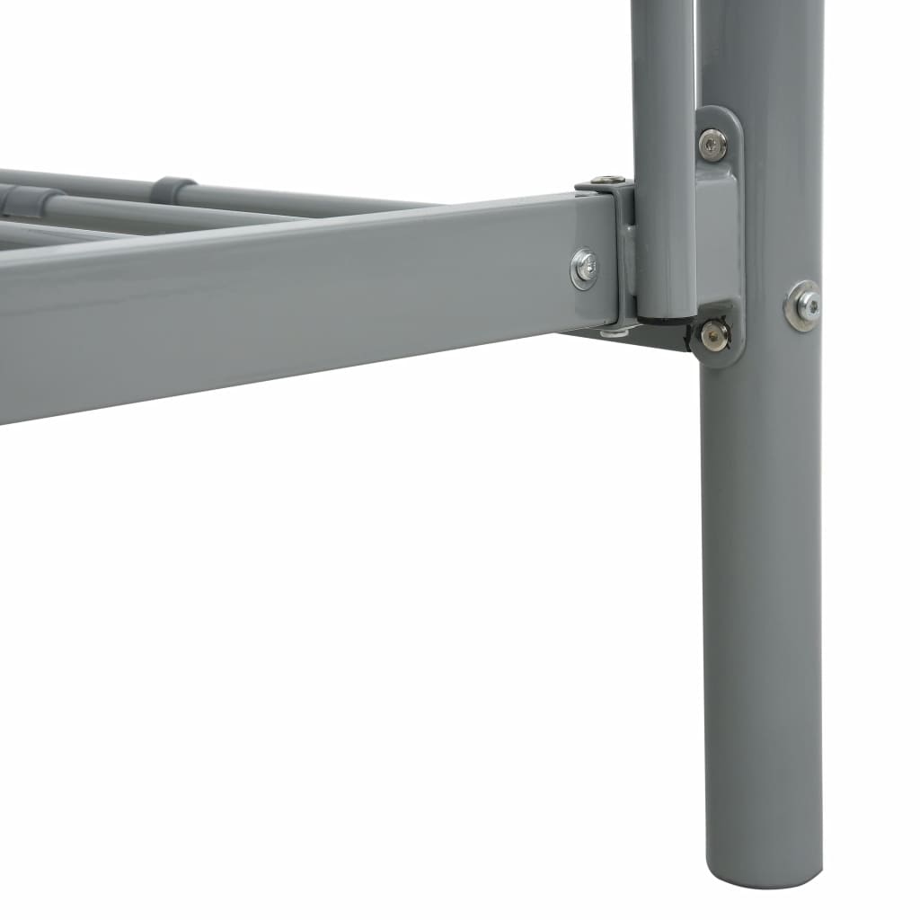 Bunk Bed Grey Metal 90x200 cm- Beds & Bed Frames - HomeShopIreland - Home Shop Ireland - Beds & Bed Frames - Bunk Bed Grey Metal 90x200 cm
