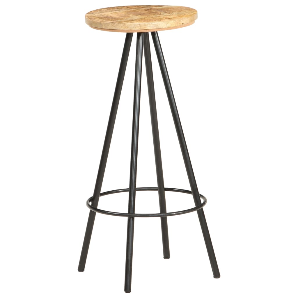 Bar Stools 2 pcs Rough Mango Wood- Table & Bar Stools - HomeShopIreland - Home Shop Ireland - Table & Bar Stools - Bar Stools 2 pcs Rough Mango Wood