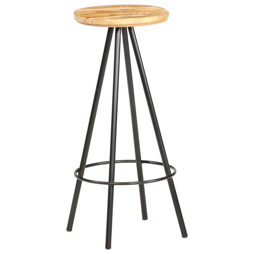 Bar Stools 2 pcs Rough Mango Wood- Table & Bar Stools - HomeShopIreland - Home Shop Ireland - Table & Bar Stools - Bar Stools 2 pcs Rough Mango Wood
