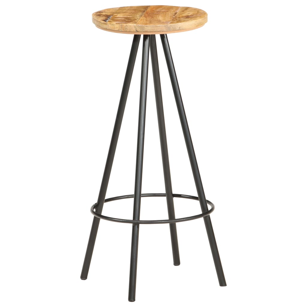 Bar Stools 2 pcs Rough Mango Wood- Table & Bar Stools - HomeShopIreland - Home Shop Ireland - Table & Bar Stools - Bar Stools 2 pcs Rough Mango Wood