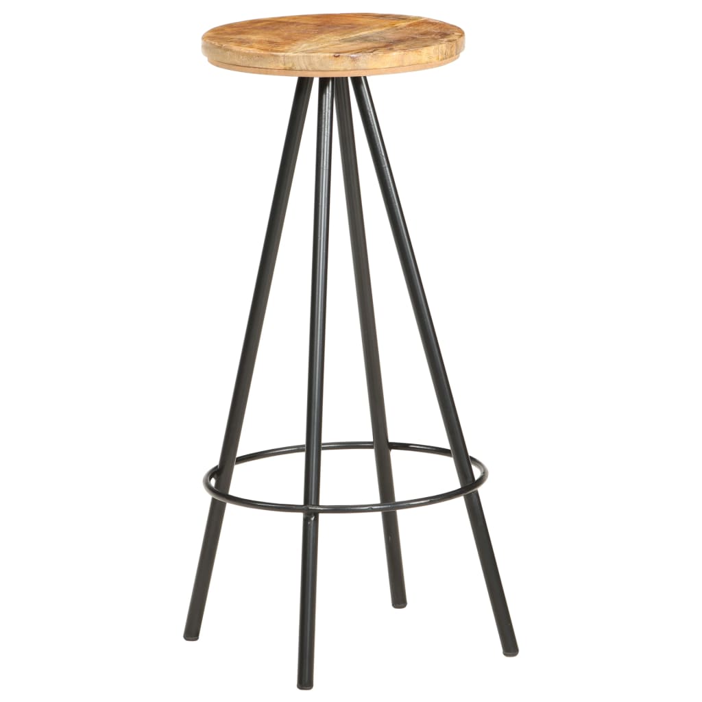 Bar Stools 2 pcs Rough Mango Wood- Table & Bar Stools - HomeShopIreland - Home Shop Ireland - Table & Bar Stools - Bar Stools 2 pcs Rough Mango Wood