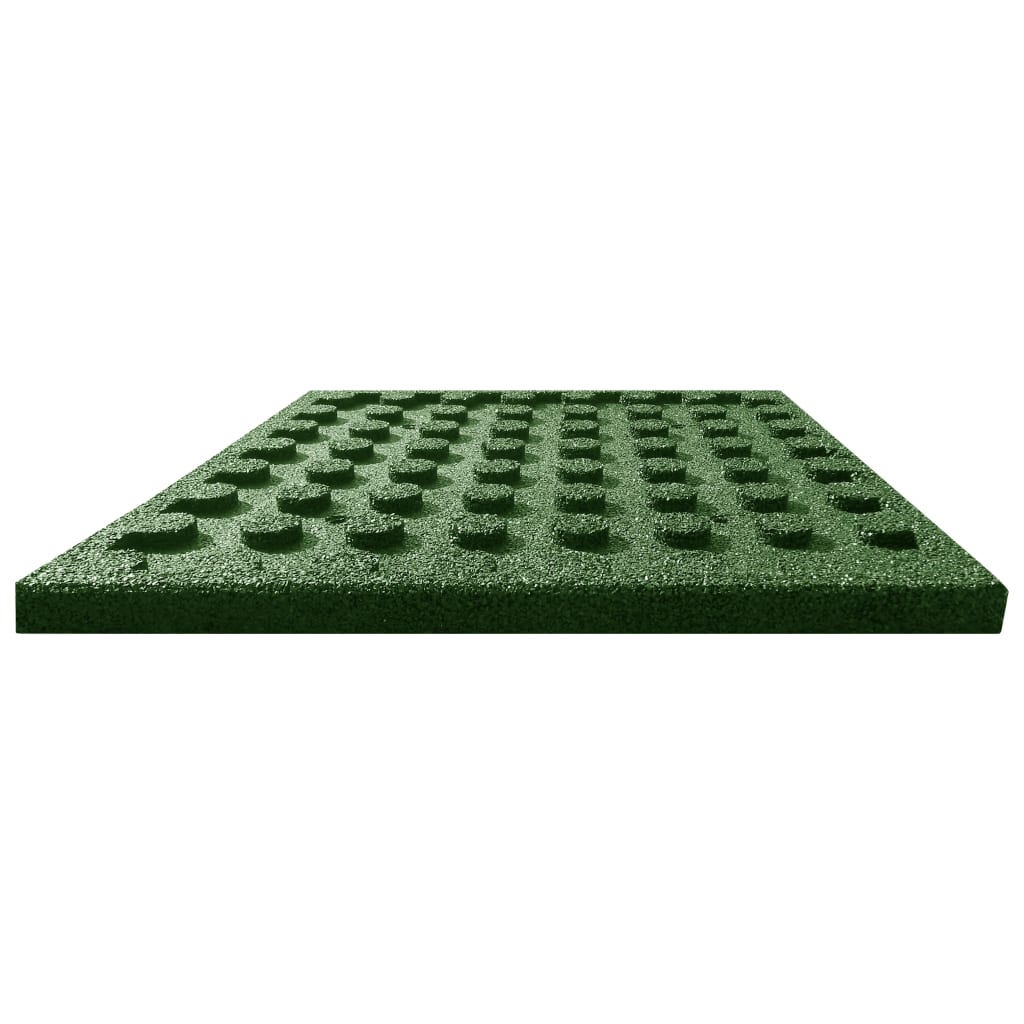 Fall Protection Tiles 6 pcs Rubber 50x50x3 cm Green- Flooring & Carpet - HomeShopIreland - Home Shop Ireland - Flooring & Carpet - Fall Protection Tiles 6 pcs Rubber 50x50x3 cm Green