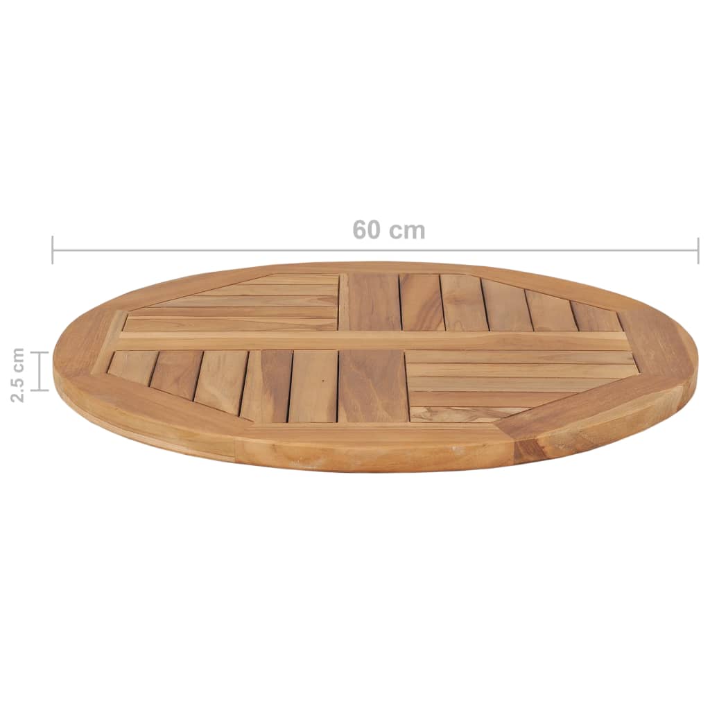 Table Top Solid Teak Wood Round 2,5 cm 60 cm- Table Tops - HomeShopIreland - Home Shop Ireland - Table Tops - Table Top Solid Teak Wood Round 2,5 cm 60 cm