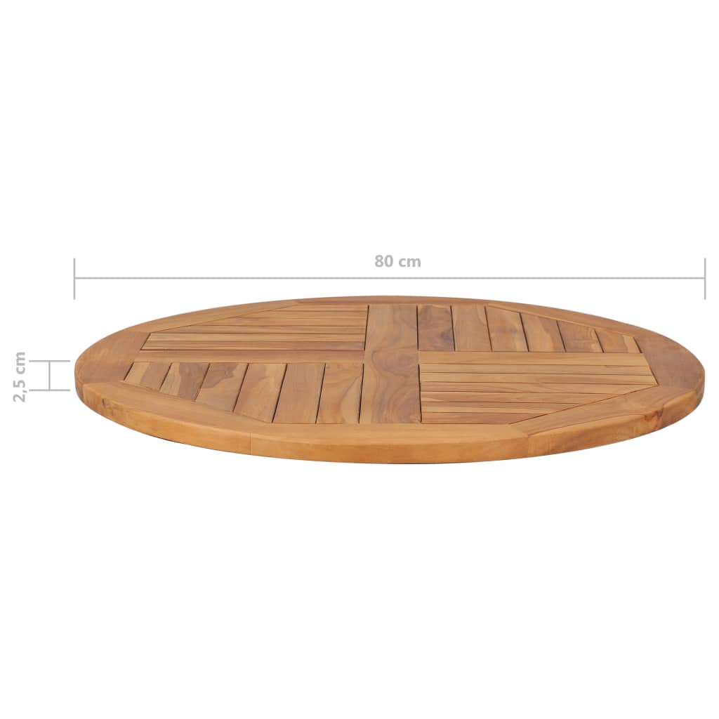 Table Top Solid Teak Wood Round 2,5 cm 80 cm- Table Tops - HomeShopIreland - Home Shop Ireland - Table Tops - Table Top Solid Teak Wood Round 2,5 cm 80 cm