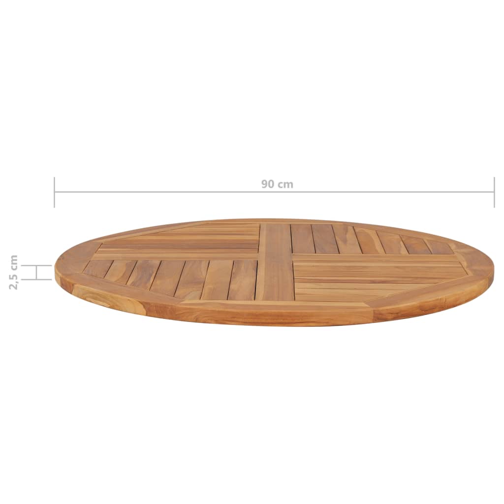 Table Top Solid Teak Wood Round 2,5 cm 90 cm- Table Tops - HomeShopIreland - Home Shop Ireland - Table Tops - Table Top Solid Teak Wood Round 2,5 cm 90 cm
