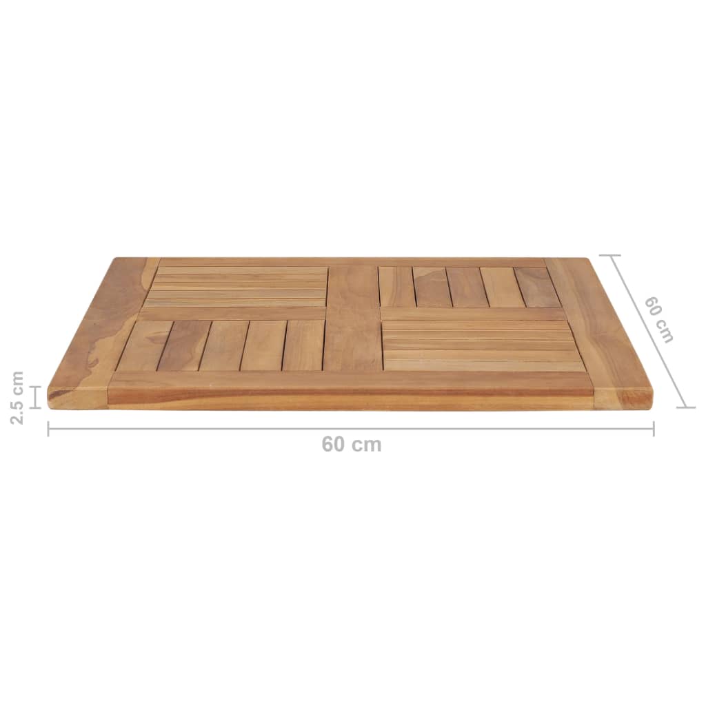 Table Top Solid Teak Wood 60x60x2,5 cm- Table Tops - HomeShopIreland - Home Shop Ireland - Table Tops - Table Top Solid Teak Wood 60x60x2,5 cm