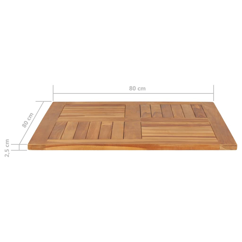 Table Top Solid Teak Wood Square 80x80x2,5 cm- Table Tops - HomeShopIreland - Home Shop Ireland - Table Tops - Table Top Solid Teak Wood Square 80x80x2,5 cm