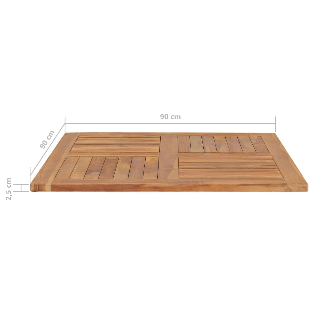 Table Top Solid Teak Wood Square 90x90x2,5 cm- Table Tops - HomeShopIreland - Home Shop Ireland - Table Tops - Table Top Solid Teak Wood Square 90x90x2,5 cm