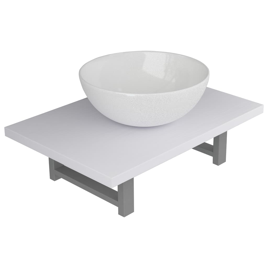 Two Piece Bathroom Furniture Set Ceramic White- Bathroom Furniture Sets - HomeShopIreland - Home Shop Ireland - Bathroom Furniture Sets - Two Piece Bathroom Furniture Set Ceramic White