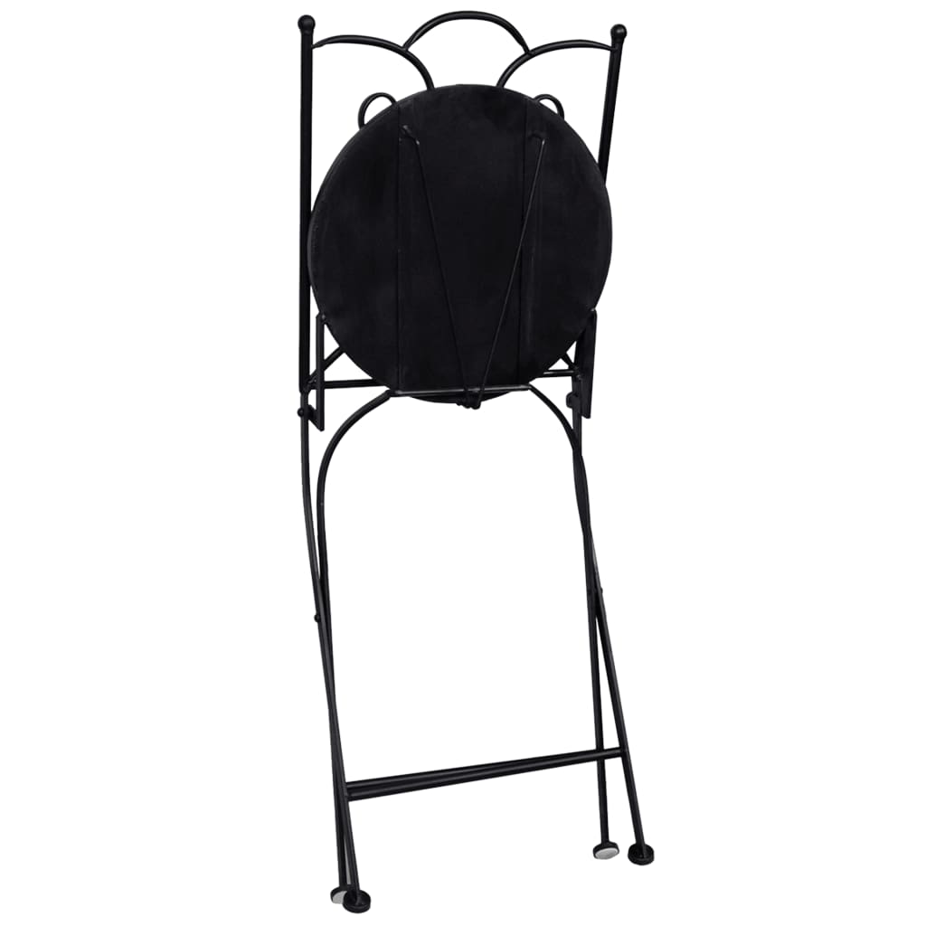 3 Piece Mosaic Bistro Set Ceramic Tile Black and White- Outdoor Furniture Sets - HomeShopIreland - Home Shop Ireland - Outdoor Furniture Sets - 3 Piece Mosaic Bistro Set Ceramic Tile Black and White