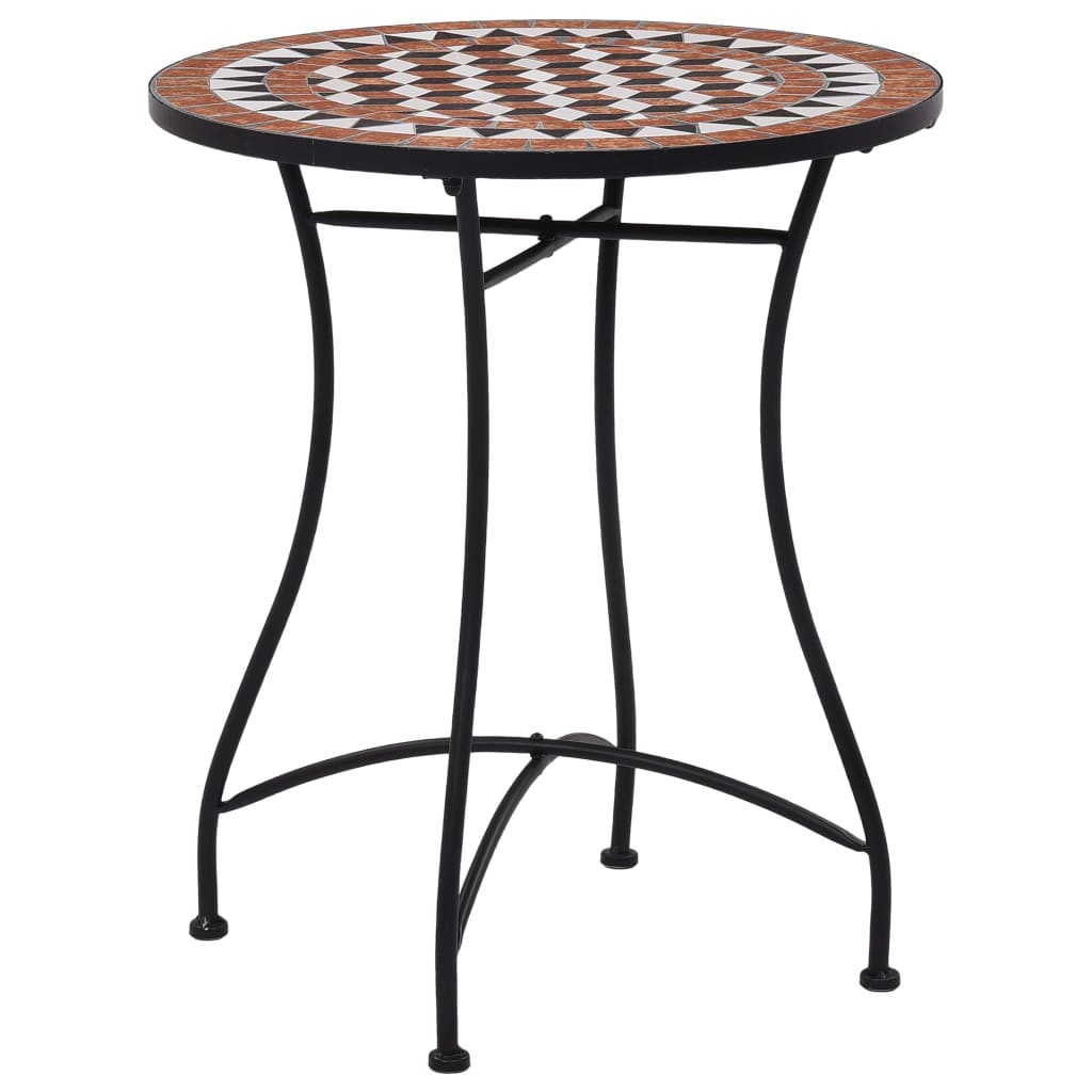 3 Piece Mosaic Bistro Set Ceramic Tile Terracotta- Outdoor Furniture Sets - HomeShopIreland - Home Shop Ireland - Outdoor Furniture Sets - 3 Piece Mosaic Bistro Set Ceramic Tile Terracotta