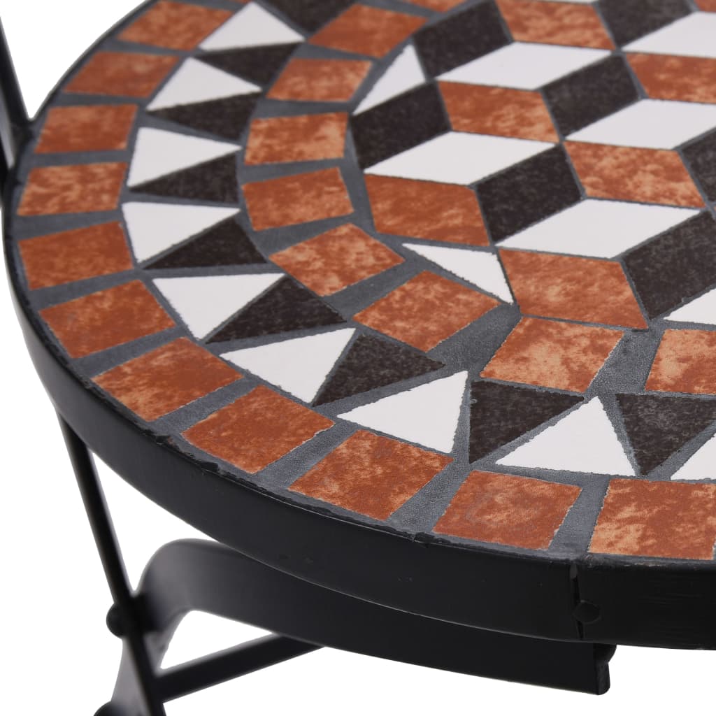 3 Piece Mosaic Bistro Set Ceramic Tile Terracotta- Outdoor Furniture Sets - HomeShopIreland - Home Shop Ireland - Outdoor Furniture Sets - 3 Piece Mosaic Bistro Set Ceramic Tile Terracotta