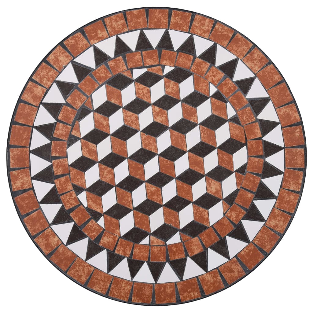 3 Piece Mosaic Bistro Set Ceramic Tile Terracotta- Outdoor Furniture Sets - HomeShopIreland - Home Shop Ireland - Outdoor Furniture Sets - 3 Piece Mosaic Bistro Set Ceramic Tile Terracotta
