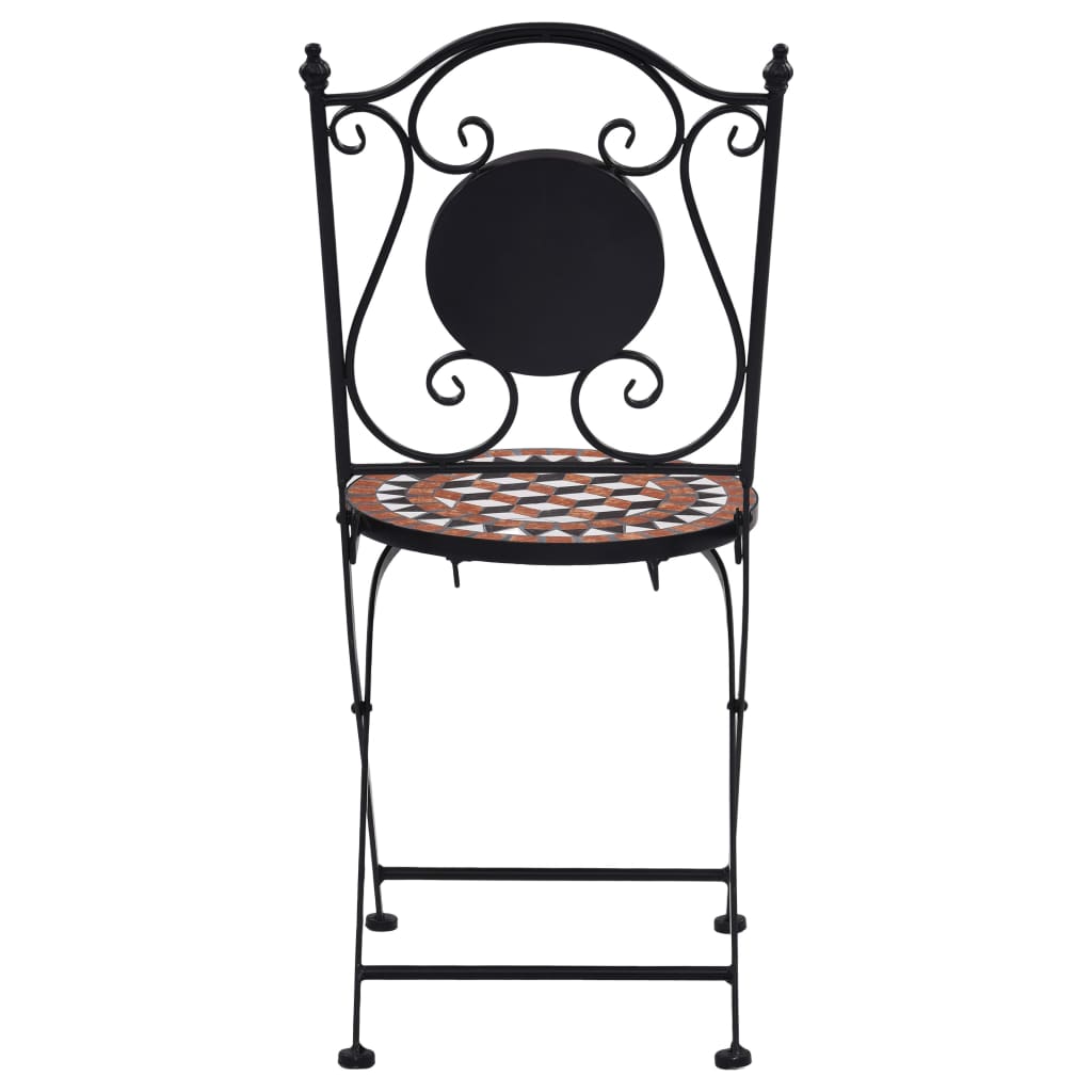 3 Piece Mosaic Bistro Set Ceramic Tile Terracotta- Outdoor Furniture Sets - HomeShopIreland - Home Shop Ireland - Outdoor Furniture Sets - 3 Piece Mosaic Bistro Set Ceramic Tile Terracotta