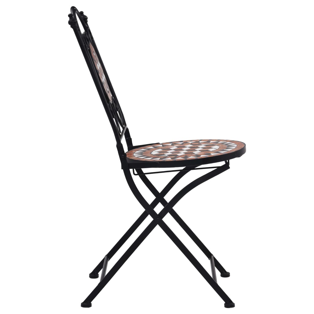 3 Piece Mosaic Bistro Set Ceramic Tile Terracotta- Outdoor Furniture Sets - HomeShopIreland - Home Shop Ireland - Outdoor Furniture Sets - 3 Piece Mosaic Bistro Set Ceramic Tile Terracotta