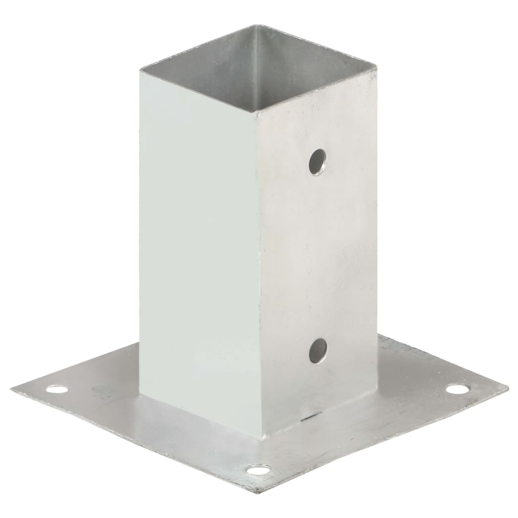Post Anchors 4 pcs Galvanised Metal 71 mm- Fence Posts & Rails - HomeShopIreland - Home Shop Ireland - Fence Posts & Rails - Post Anchors 4 pcs Galvanised Metal 71 mm