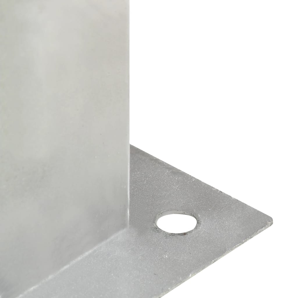 Post Anchors 4 pcs Galvanised Metal 71 mm- Fence Posts & Rails - HomeShopIreland - Home Shop Ireland - Fence Posts & Rails - Post Anchors 4 pcs Galvanised Metal 71 mm