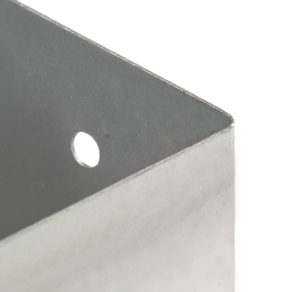 Post Anchors 4 pcs Galvanised Metal 71 mm- Fence Posts & Rails - HomeShopIreland - Home Shop Ireland - Fence Posts & Rails - Post Anchors 4 pcs Galvanised Metal 71 mm
