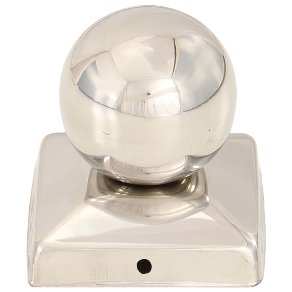 Post Caps 6 pcs Globe Final Stainless Steel 71x71 mm- Fence & Gate Accessories - HomeShopIreland - Home Shop Ireland - Fence & Gate Accessories - Post Caps 6 pcs Globe Final Stainless Steel 71x71 mm
