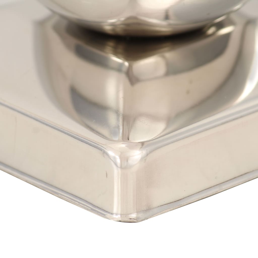 Post Caps 6 pcs Globe Final Stainless Steel 71x71 mm- Fence & Gate Accessories - HomeShopIreland - Home Shop Ireland - Fence & Gate Accessories - Post Caps 6 pcs Globe Final Stainless Steel 71x71 mm