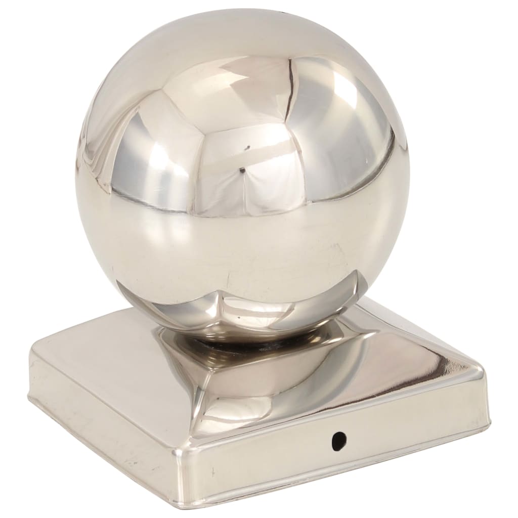 Post Caps 6 pcs Globe Final Stainless Steel 91x91 mm- Fence & Gate Accessories - HomeShopIreland - Home Shop Ireland - Fence & Gate Accessories - Post Caps 6 pcs Globe Final Stainless Steel 91x91 mm