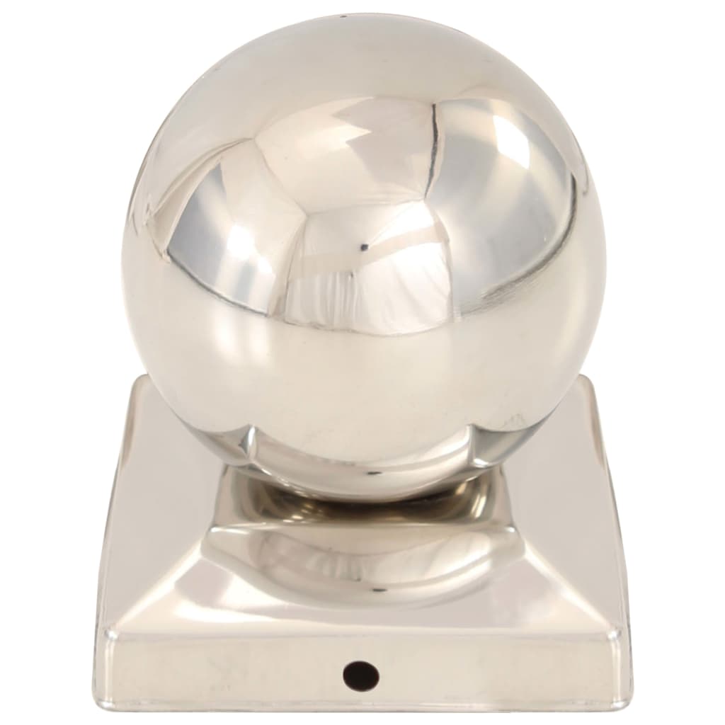Post Caps 6 pcs Globe Final Stainless Steel 91x91 mm- Fence & Gate Accessories - HomeShopIreland - Home Shop Ireland - Fence & Gate Accessories - Post Caps 6 pcs Globe Final Stainless Steel 91x91 mm