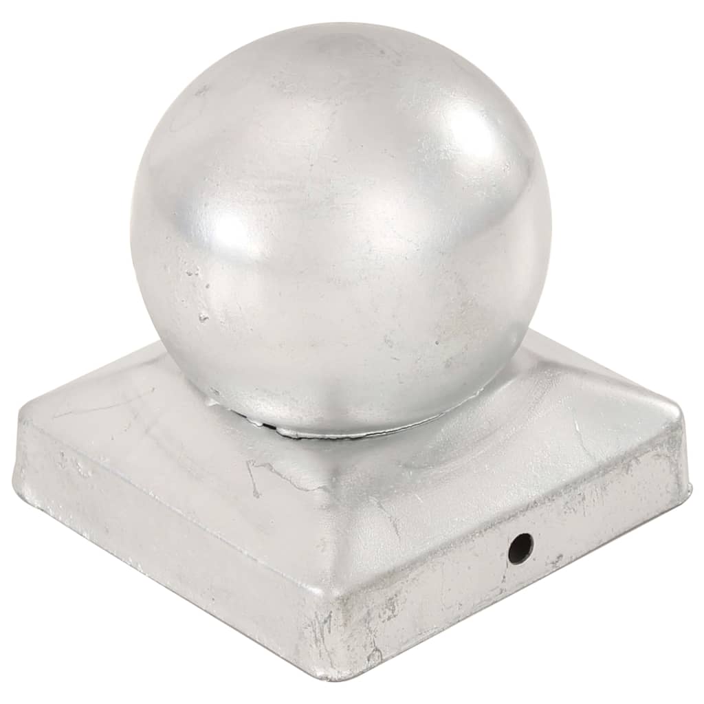 Post Caps 6 pcs Globe Final Galvanised Metal 91x91 mm- Fence & Gate Accessories - HomeShopIreland - Home Shop Ireland - Fence & Gate Accessories - Post Caps 6 pcs Globe Final Galvanised Metal 91x91 mm