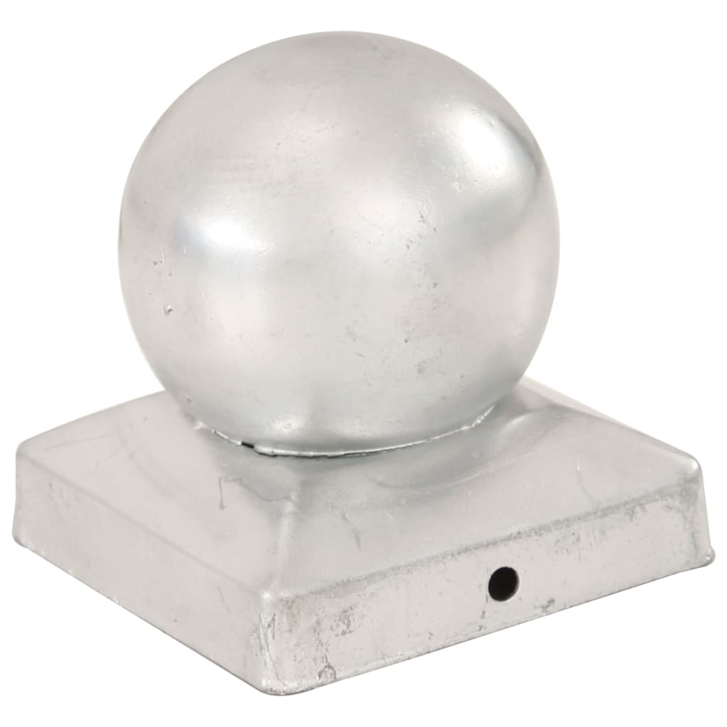 Post Caps 6 pcs Globe Final Galvanised Metal 91x91 mm- Fence & Gate Accessories - HomeShopIreland - Home Shop Ireland - Fence & Gate Accessories - Post Caps 6 pcs Globe Final Galvanised Metal 91x91 mm
