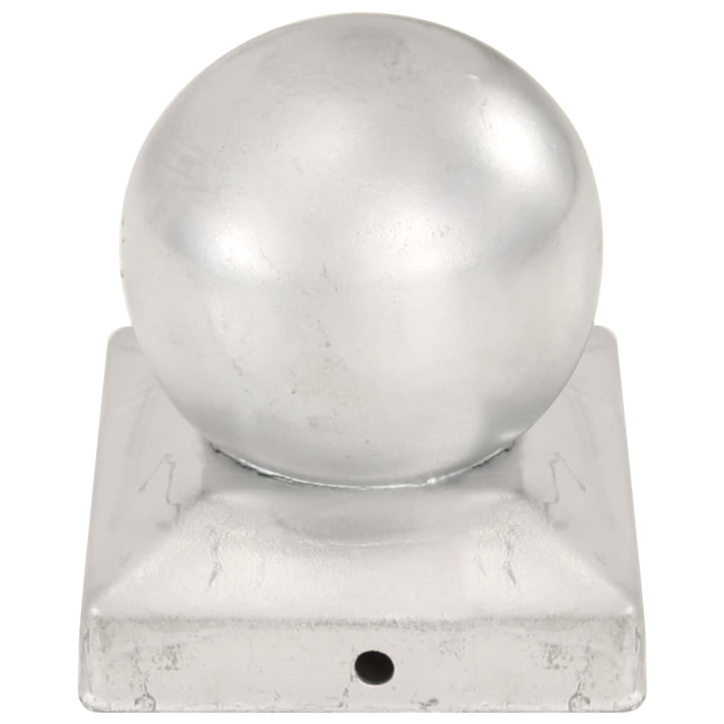 Post Caps 6 pcs Globe Final Galvanised Metal 91x91 mm- Fence & Gate Accessories - HomeShopIreland - Home Shop Ireland - Fence & Gate Accessories - Post Caps 6 pcs Globe Final Galvanised Metal 91x91 mm