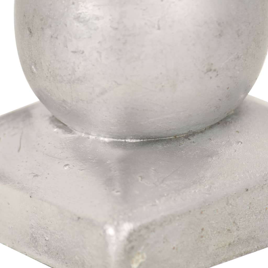 Post Caps 6 pcs Globe Final Galvanised Metal 91x91 mm- Fence & Gate Accessories - HomeShopIreland - Home Shop Ireland - Fence & Gate Accessories - Post Caps 6 pcs Globe Final Galvanised Metal 91x91 mm