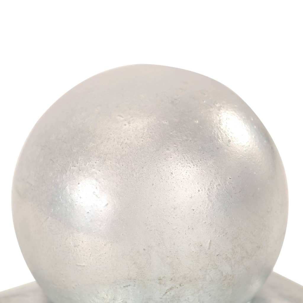Post Caps 6 pcs Globe Final Galvanised Metal 91x91 mm- Fence & Gate Accessories - HomeShopIreland - Home Shop Ireland - Fence & Gate Accessories - Post Caps 6 pcs Globe Final Galvanised Metal 91x91 mm