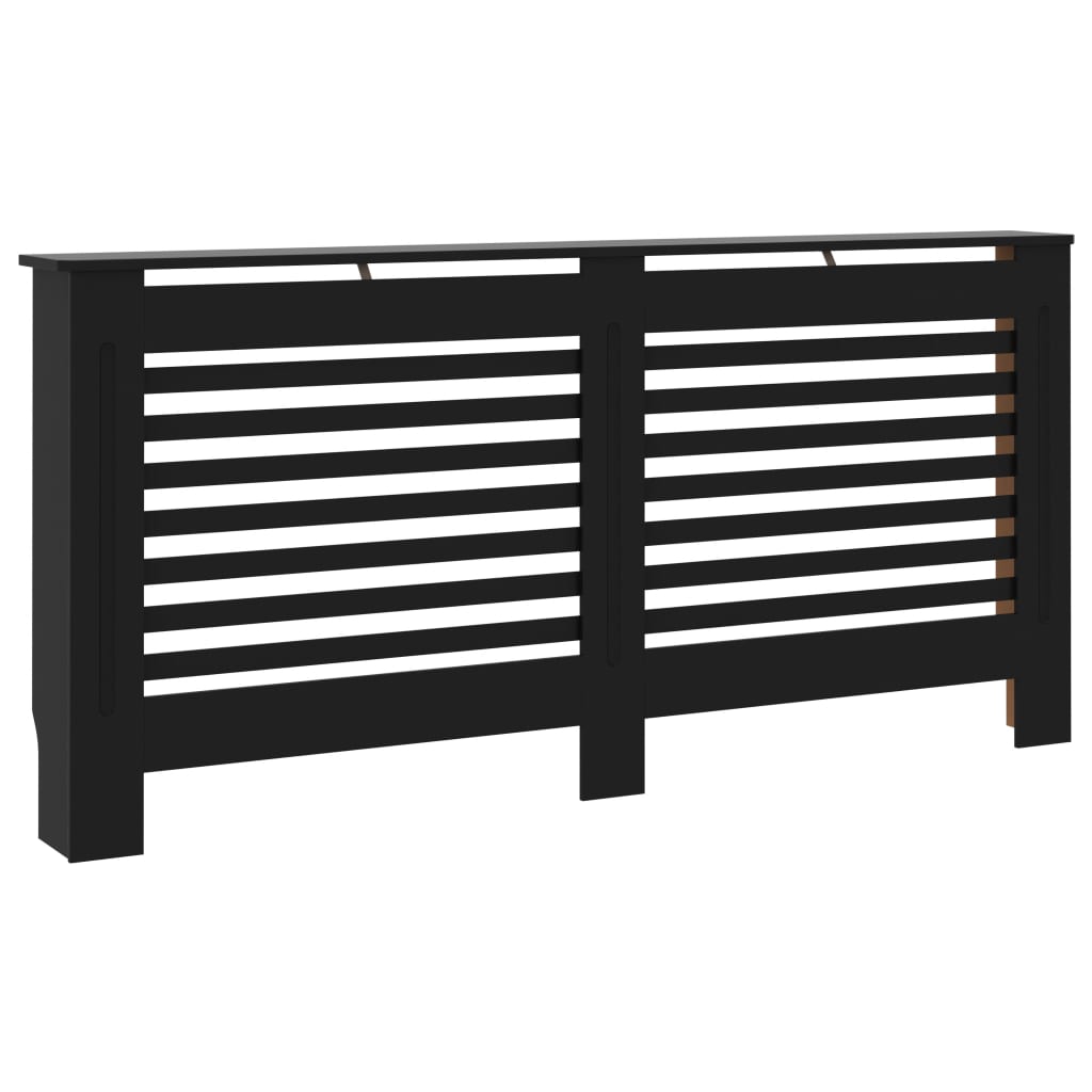 Radiator Cover Black 172x19x81 cm MDF- Heating Radiator Accessories - HomeShopIreland - Home Shop Ireland - Heating Radiator Accessories - Radiator Cover Black 172x19x81 cm MDF