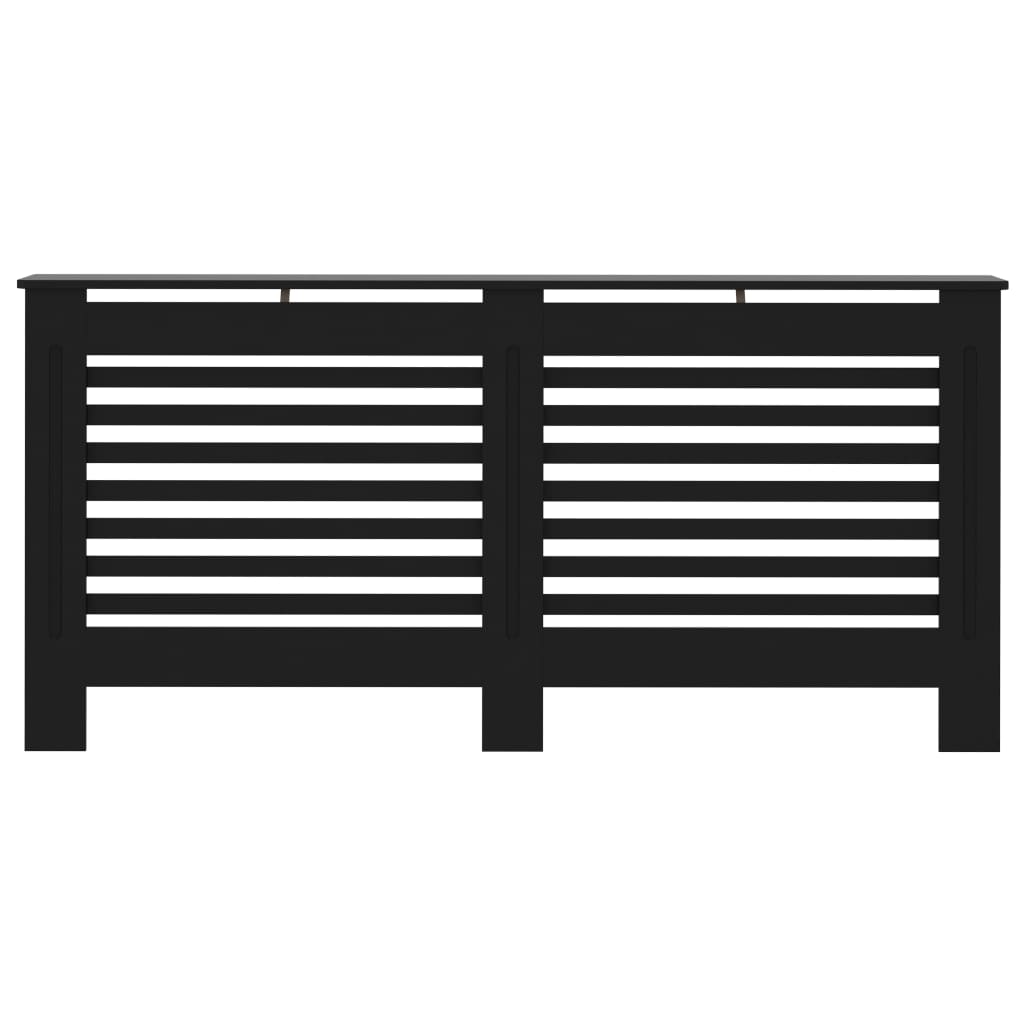 Radiator Cover Black 172x19x81 cm MDF- Heating Radiator Accessories - HomeShopIreland - Home Shop Ireland - Heating Radiator Accessories - Radiator Cover Black 172x19x81 cm MDF