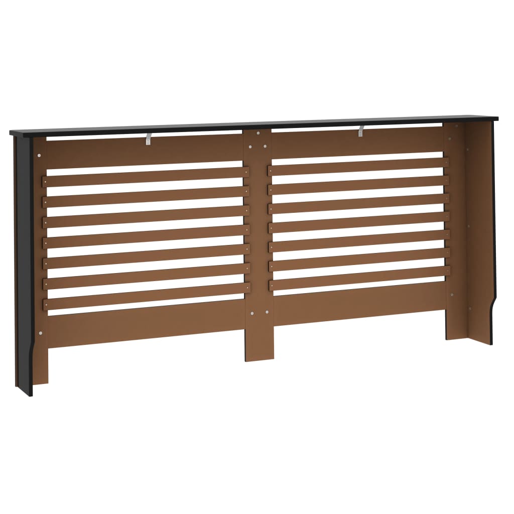 Radiator Cover Black 172x19x81 cm MDF- Heating Radiator Accessories - HomeShopIreland - Home Shop Ireland - Heating Radiator Accessories - Radiator Cover Black 172x19x81 cm MDF