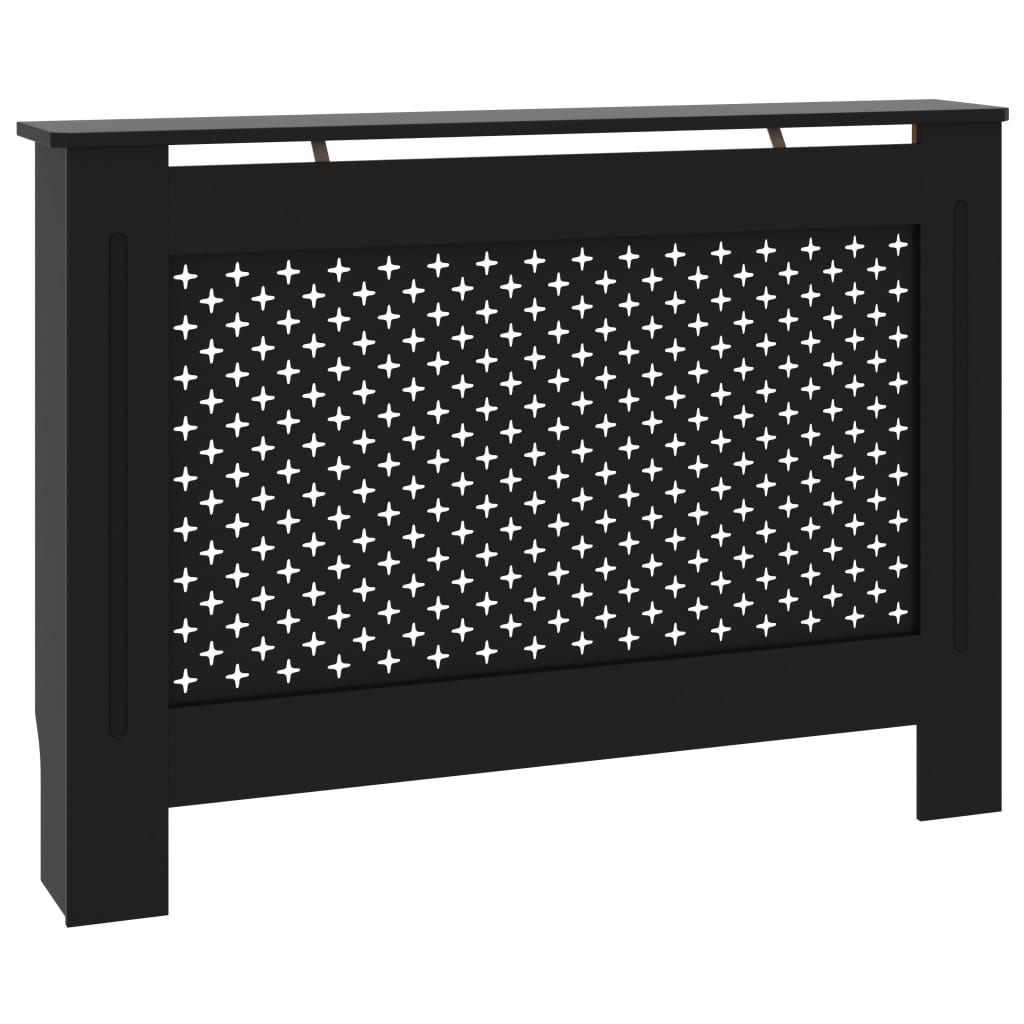Radiator Cover Black 112x19x81 cm MDF- Heating Radiator Accessories - HomeShopIreland - Home Shop Ireland - Heating Radiator Accessories - Radiator Cover Black 112x19x81 cm MDF