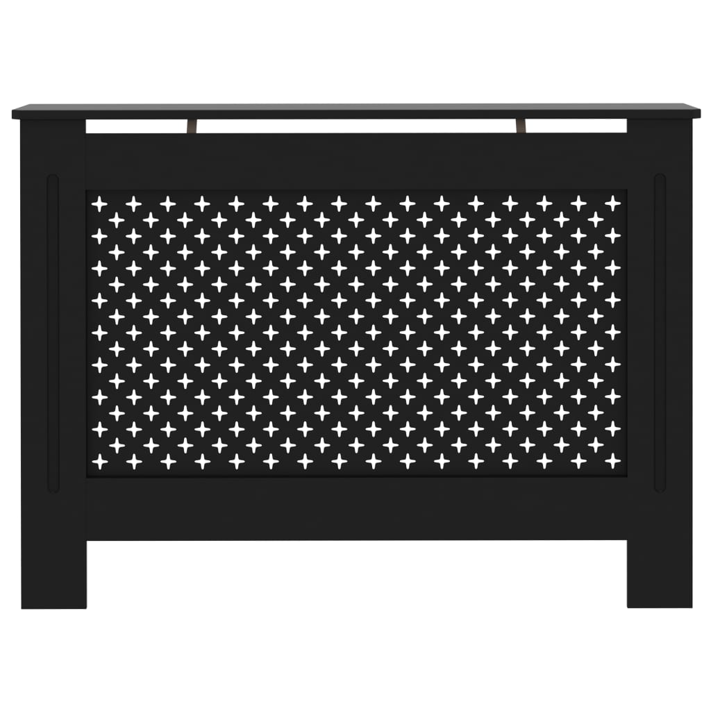 Radiator Cover Black 112x19x81 cm MDF- Heating Radiator Accessories - HomeShopIreland - Home Shop Ireland - Heating Radiator Accessories - Radiator Cover Black 112x19x81 cm MDF