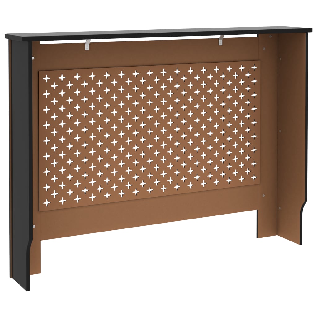 Radiator Cover Black 112x19x81 cm MDF- Heating Radiator Accessories - HomeShopIreland - Home Shop Ireland - Heating Radiator Accessories - Radiator Cover Black 112x19x81 cm MDF