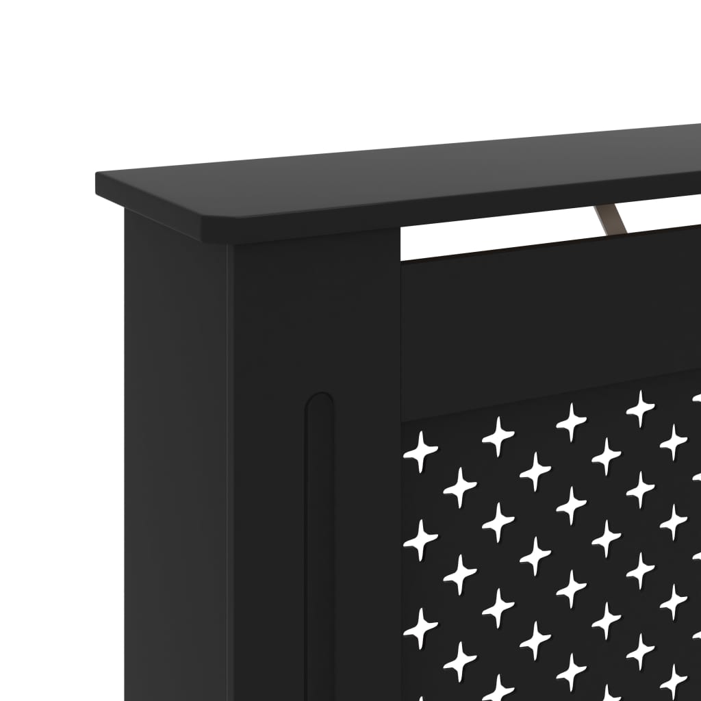 Radiator Cover Black 112x19x81 cm MDF- Heating Radiator Accessories - HomeShopIreland - Home Shop Ireland - Heating Radiator Accessories - Radiator Cover Black 112x19x81 cm MDF