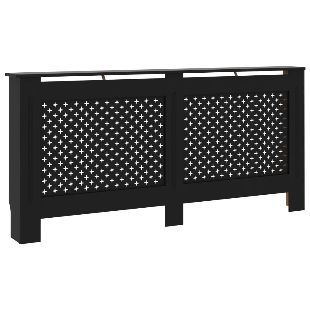 Radiator Cover Black 172x19x81 cm MDF- Heating Radiator Accessories - HomeShopIreland - Home Shop Ireland - Heating Radiator Accessories - Radiator Cover Black 172x19x81 cm MDF