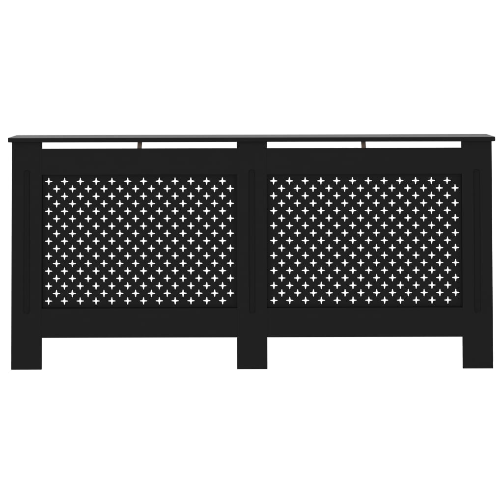 Radiator Cover Black 172x19x81 cm MDF- Heating Radiator Accessories - HomeShopIreland - Home Shop Ireland - Heating Radiator Accessories - Radiator Cover Black 172x19x81 cm MDF
