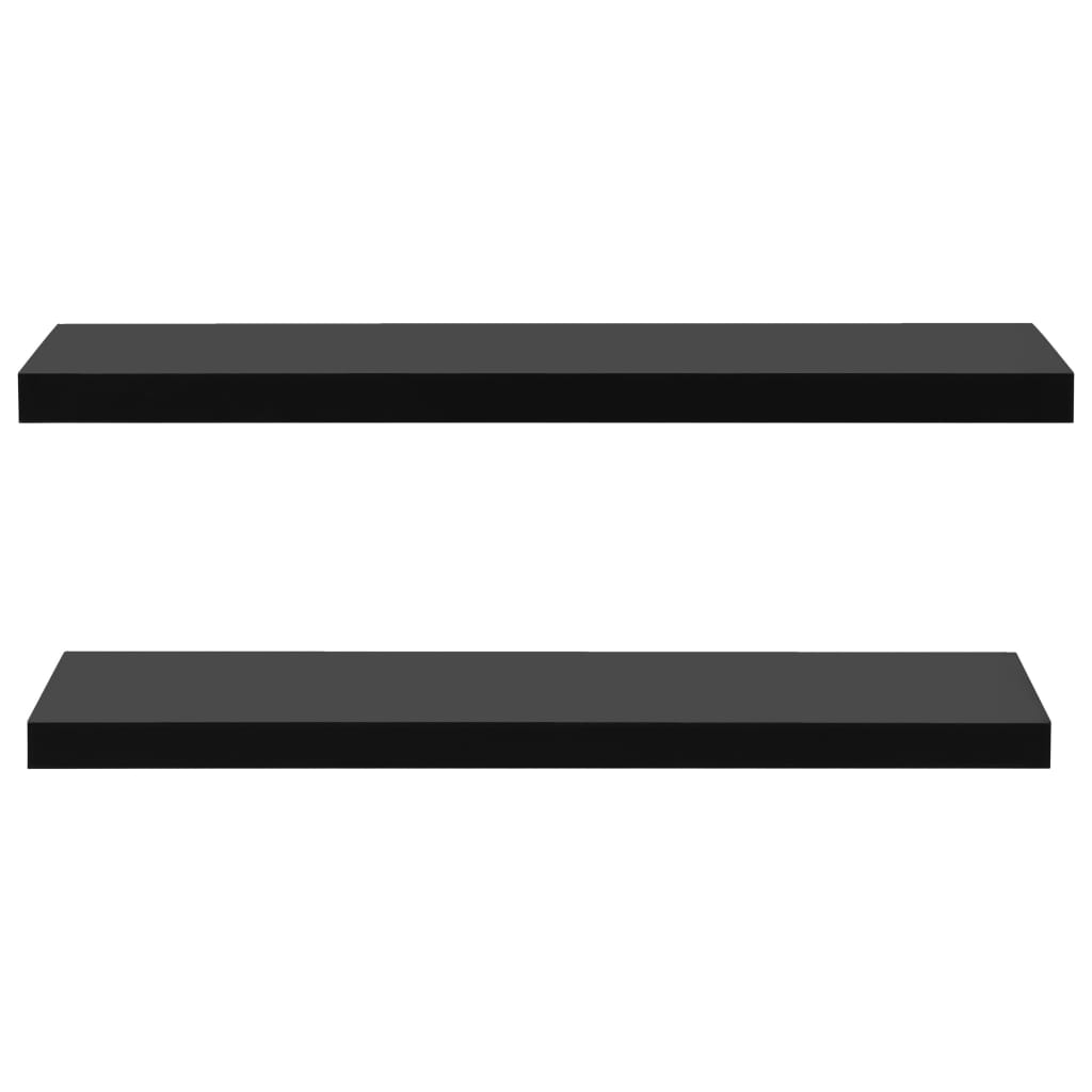 Floating Wall Shelves 2 pcs Black 120x20x3.8 cm- Wall Shelves & Ledges - HomeShopIreland - Home Shop Ireland - Wall Shelves & Ledges - Floating Wall Shelves 2 pcs Black 120x20x3.8 cm