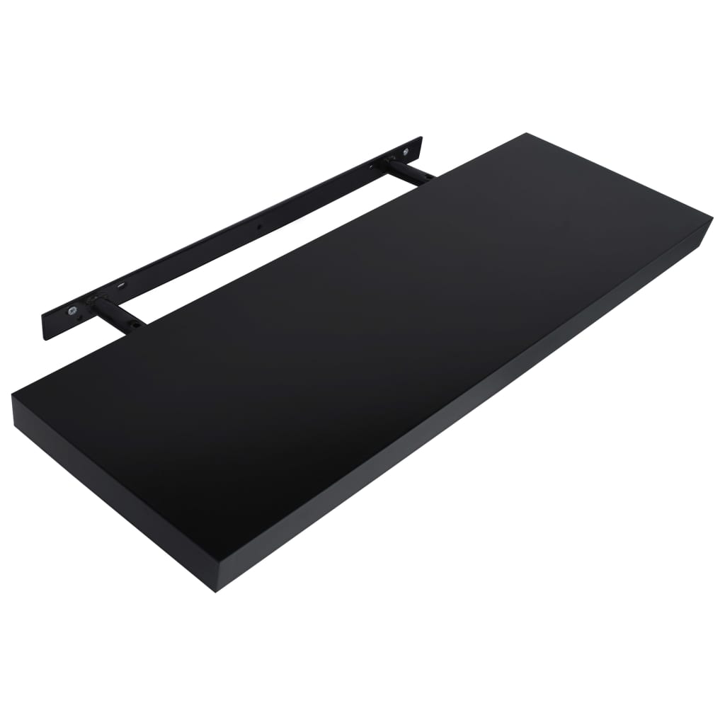 Floating Wall Shelves 2 pcs Black 120x20x3.8 cm- Wall Shelves & Ledges - HomeShopIreland - Home Shop Ireland - Wall Shelves & Ledges - Floating Wall Shelves 2 pcs Black 120x20x3.8 cm