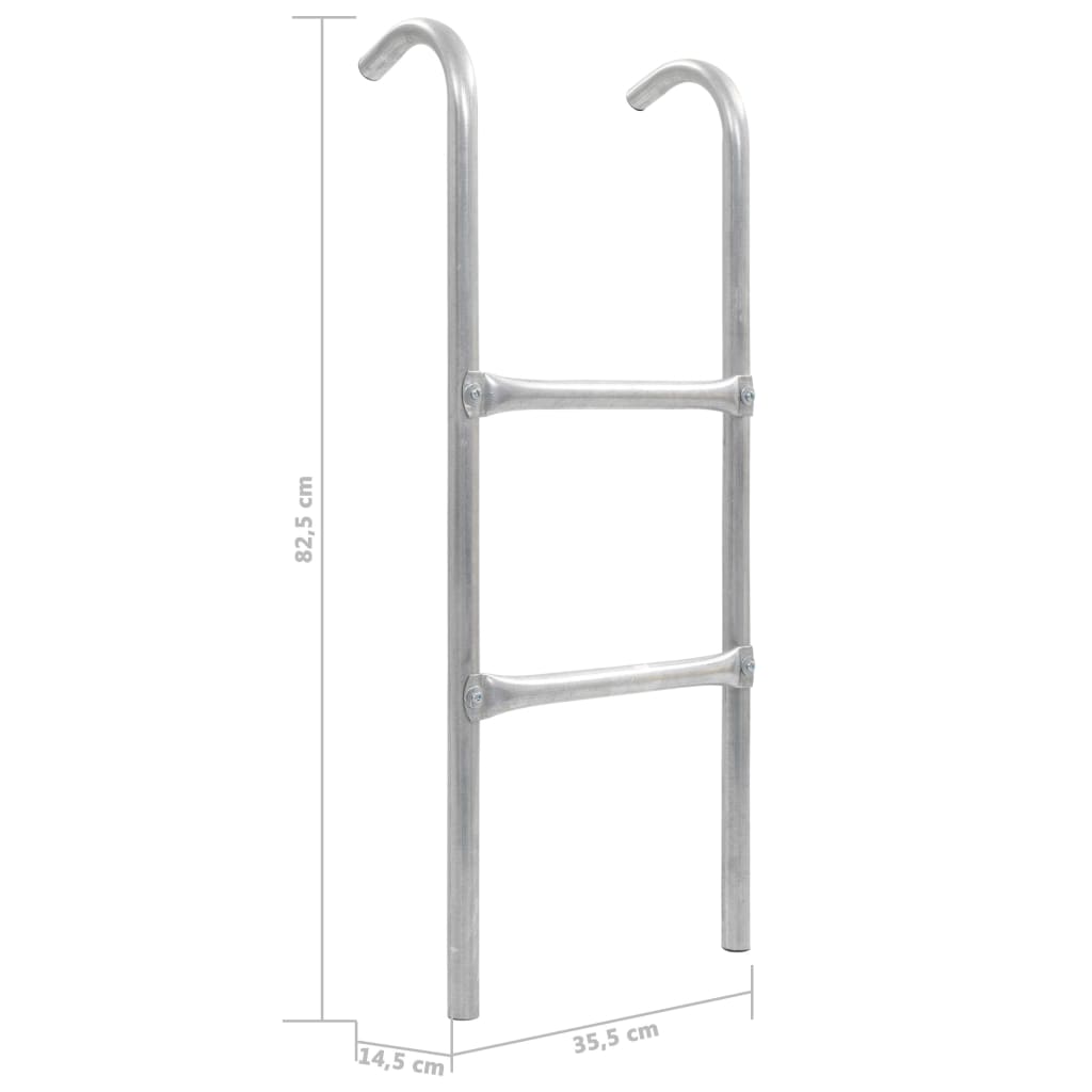 2-Step Trampoline Ladder Steel Silver 82.5 cm- Trampoline Accessories - HomeShopIreland - Home Shop Ireland - Trampoline Accessories - 2-Step Trampoline Ladder Steel Silver 82.5 cm
