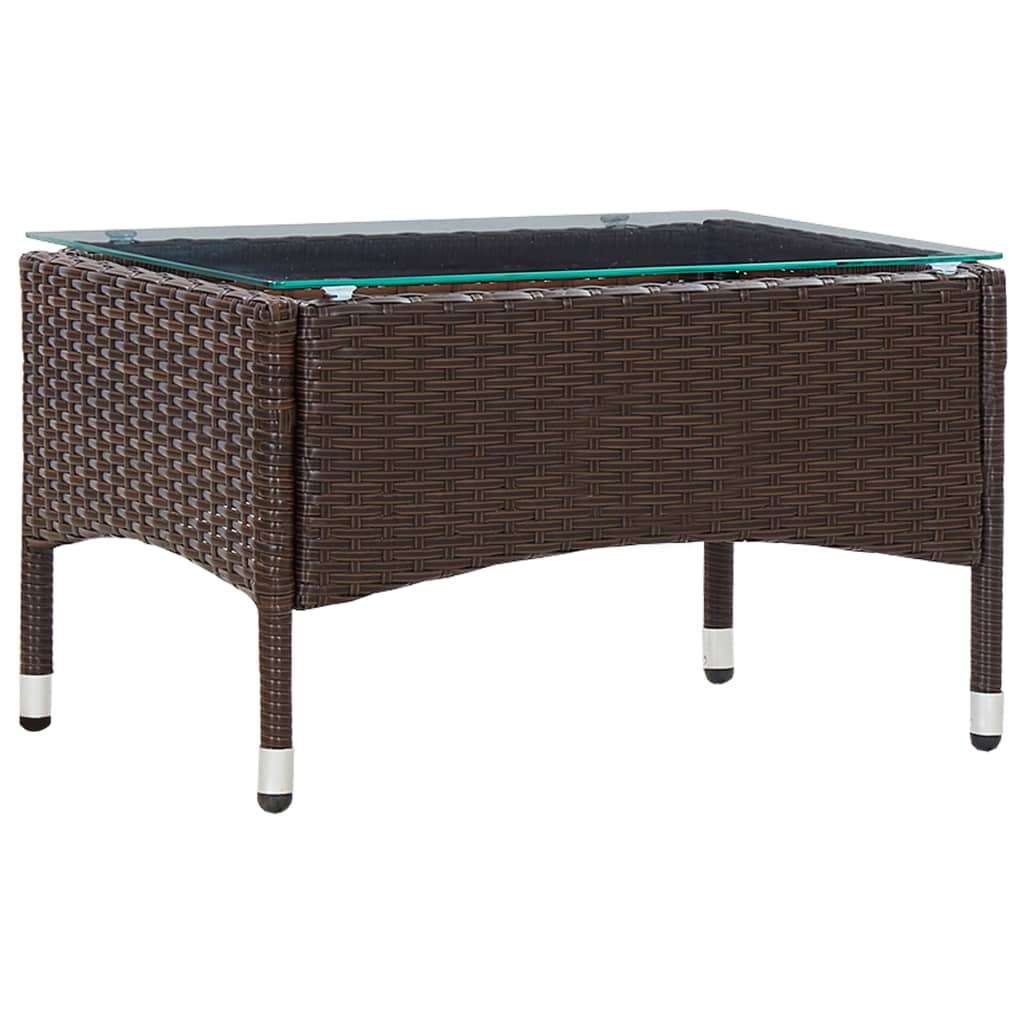 Coffee Table Brown 60x40x36 cm Poly Rattan- Outdoor Tables - HomeShopIreland - Home Shop Ireland - Outdoor Tables - Coffee Table Brown 60x40x36 cm Poly Rattan