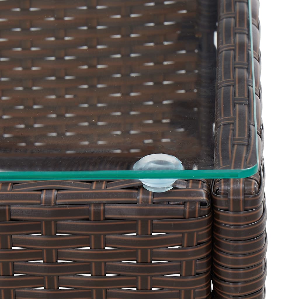 Coffee Table Brown 60x40x36 cm Poly Rattan- Outdoor Tables - HomeShopIreland - Home Shop Ireland - Outdoor Tables - Coffee Table Brown 60x40x36 cm Poly Rattan